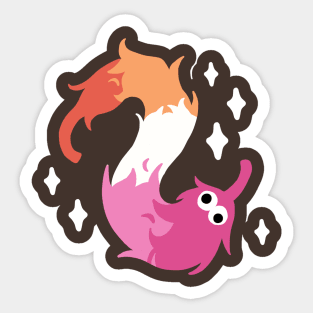 Lesbian Worm on a string Sticker